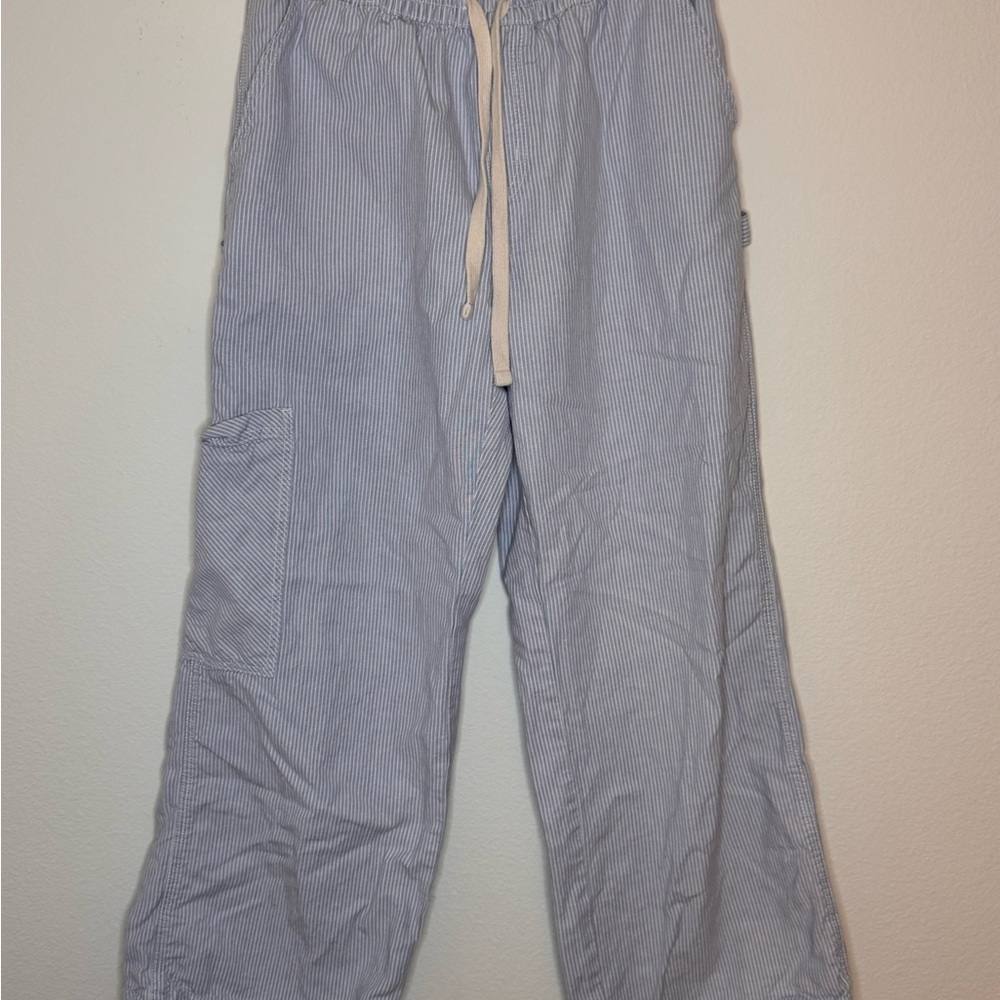 Aerie Blue Striped wide leg Pants